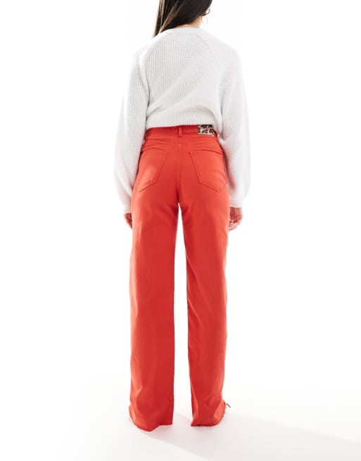 Scalpers Front Color denim pants in orange ASOS