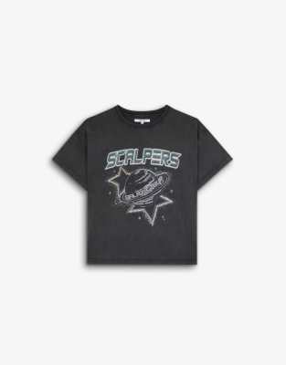 Scalpers Galaxy Tee In Gray