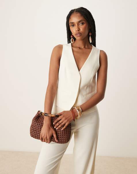 Scalpers Gandie vest in ecru