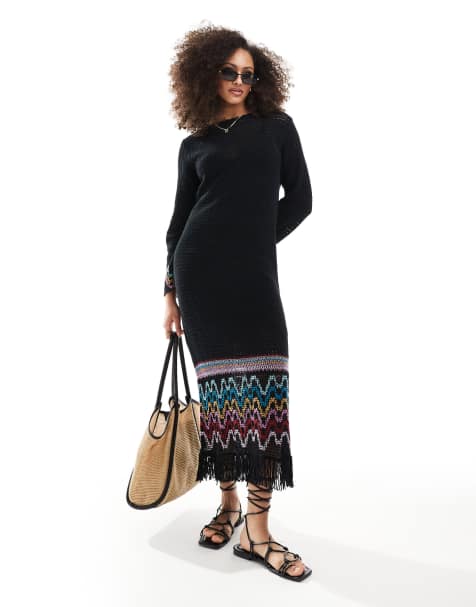 Scalpers – Gehäkeltes Kleid in Schwarz - view 1