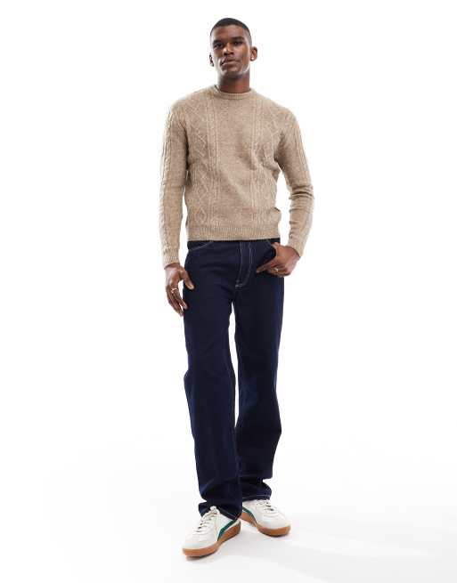 Scalpers Ghery tricot jumper in taupe  , 3 of 4