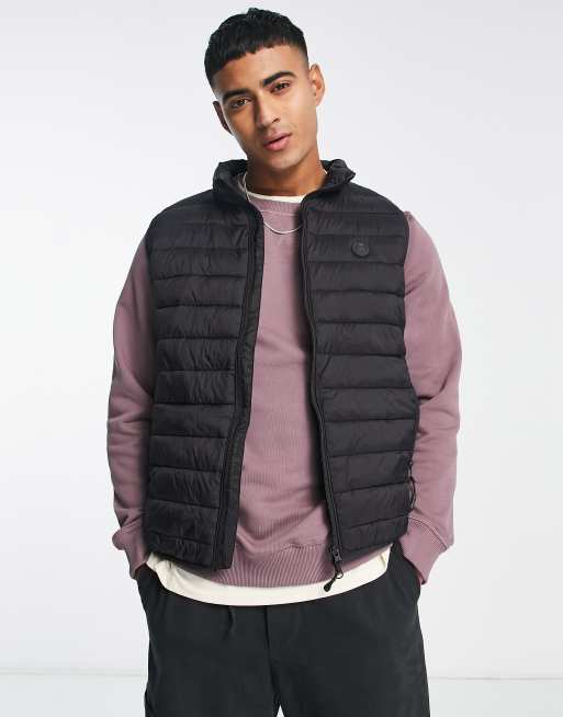 Scalpers Gstaad quilted gilet in black