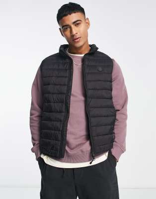 Gstaad quilted vest in black