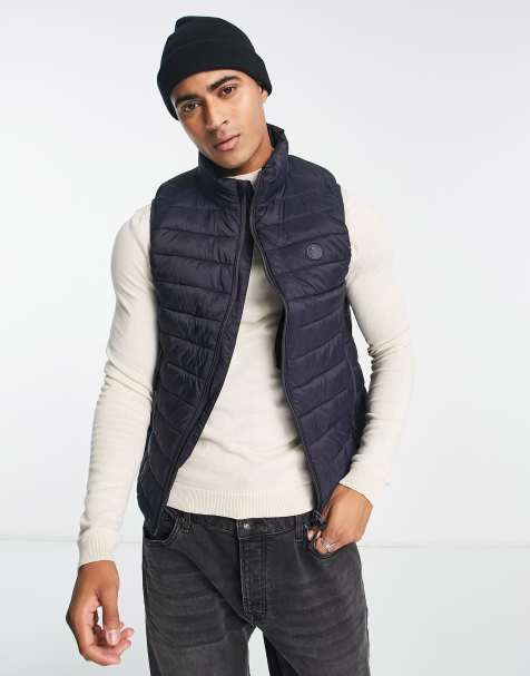 Scalpers Gstaad quilted vest in navy - view 1