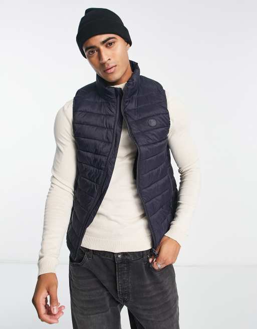 Scalpers Gstaad quilted vest in navy