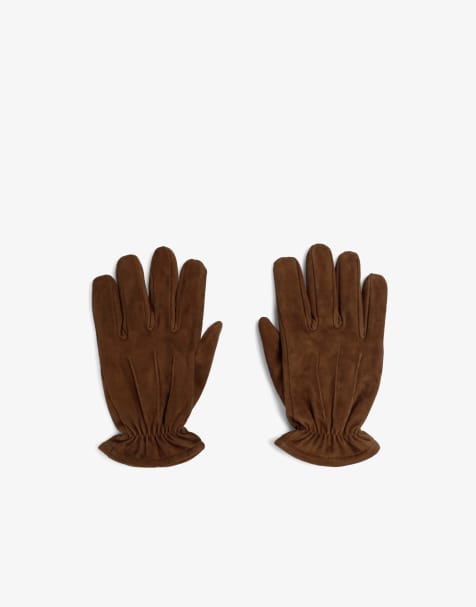 Scalpers – Handschuhe aus Wildleder in Camel - view 1