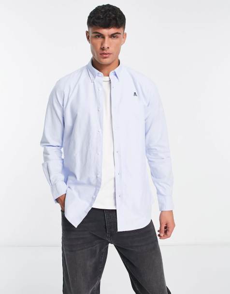 Scalpers – Hemd in Himmelblau mit Button-Down-Kragen - view 1
