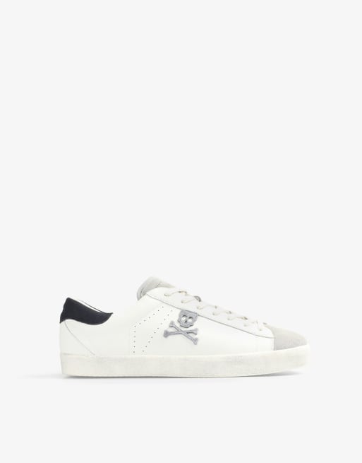 Scalpers – Henry – Sneaker in Marineblau aus Nappaleder