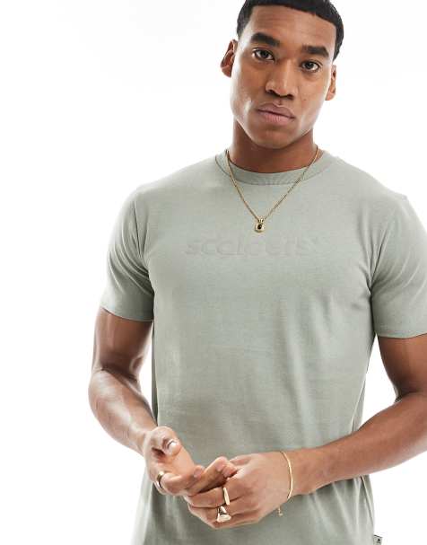 Scalpers high t-shirt in light khaki