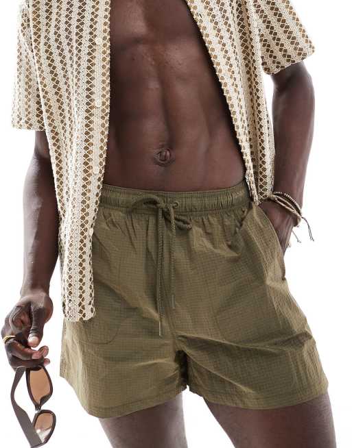 Scalpers – Icon Milos – Badeshorts in Khaki