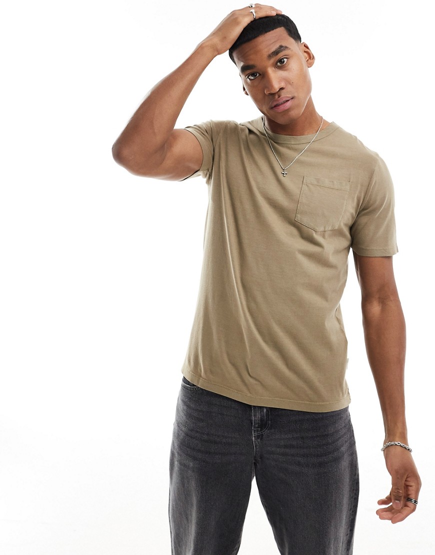 Scalpers icon soft pocket t-shirt in brown