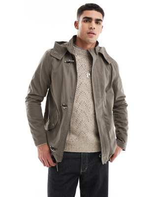 icon troms jacket in khaki-Green