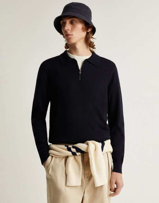 Scalpers - Icon - Trui met rits in marineblauw