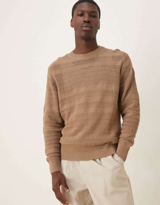Scalpers - Iver - Pull rayé - Camel