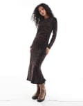 [Scalpers] Scalpers Jac knit dress in black brown M Black Brown