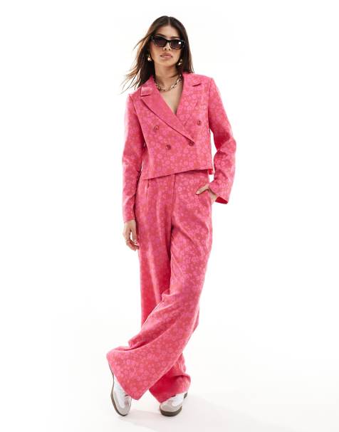 Scalpers jacard pant in pink