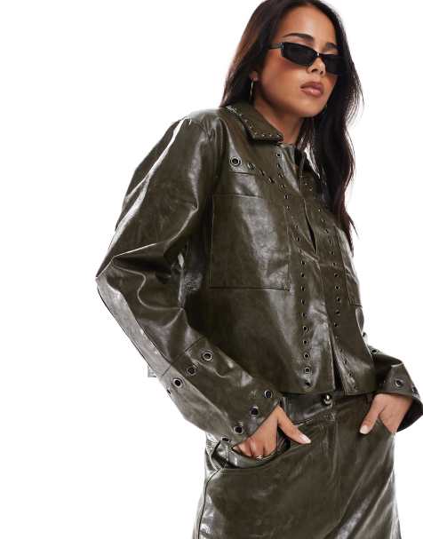 Scalpers – Jacke in Grün mit Ösen - view 1