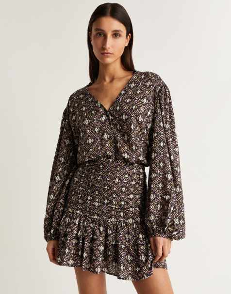 Scalpers jan print shirt in black - view 1