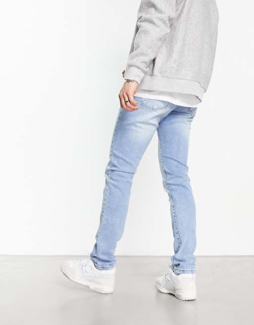 Scalpers Jean slim Bleu clair ASOS