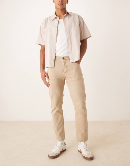 Scalpers - Jeans alla caviglia color tortora