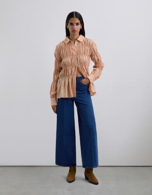 Scalpers - Jeans mit Hosenrock-Schnitt in Indigoblau