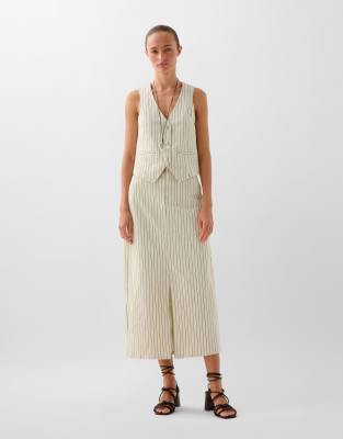 Scalpers - Jeansrock in Ecru gestreift-Neutral