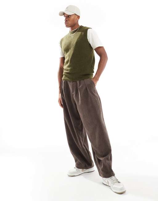 Scalpers – Johan – Strickpullunder in Khaki