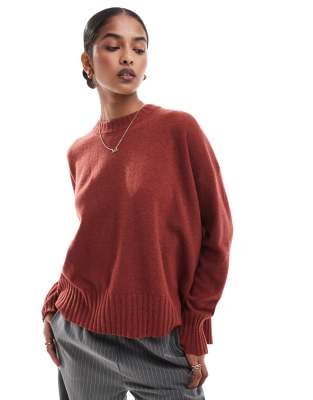 joy back sweater in dark orange