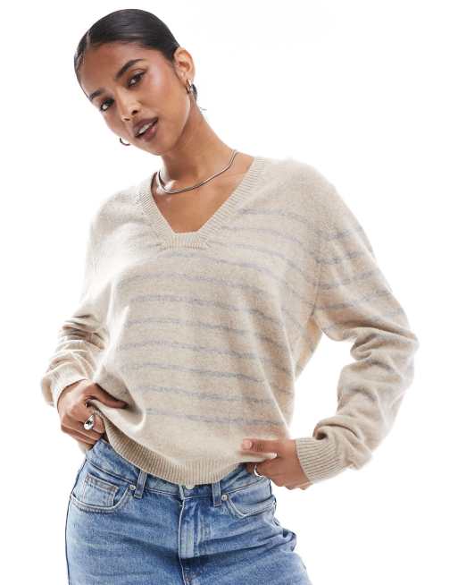 Scalpers - Joy - Pull coupe carrée - Rayures bleues