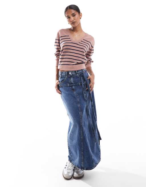Scalpers Joy Square Jumper In Grey Stripes  , 2 of 4