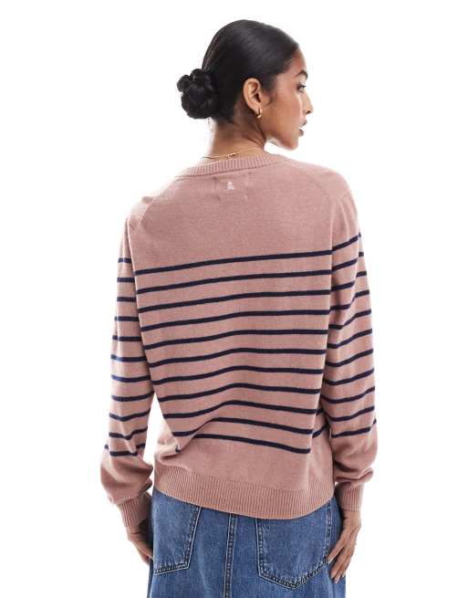 Scalpers Joy Square Jumper In Grey Stripes  , 4 of 4