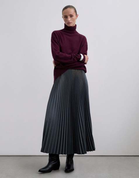 Scalpers - Jupe plissée en lurex - Gris - view 1