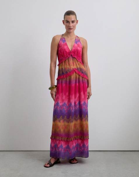 Scalpers - Jurk met tie-dye in roze - view 1
