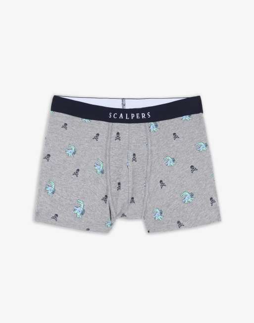 Scalpers – Just Funny – Boxershorts in Grau