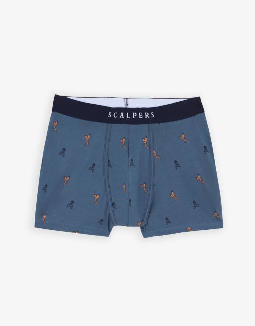 Scalpers – Just Funny – Boxershorts in Petrol