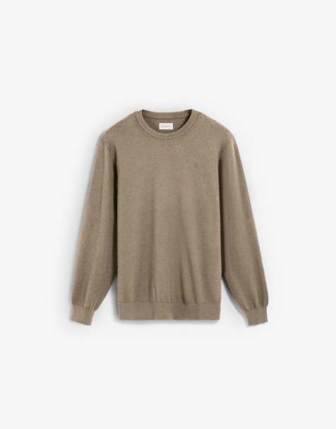 Scalpers - Klassieke tricot sweater met ronde hals in taupe - view 1
