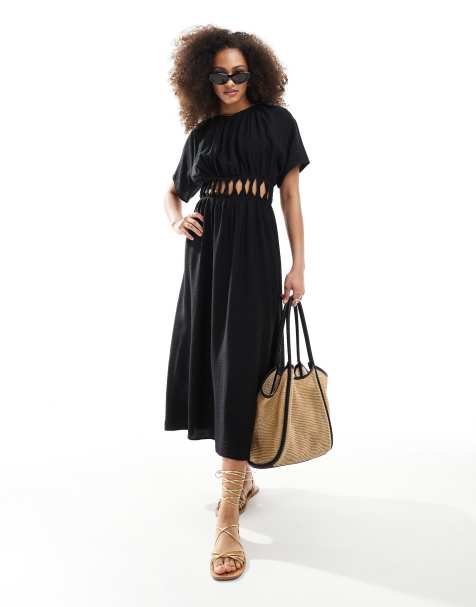 Scalpers – Kleid in Schwarz mit Knoten-Details - view 1