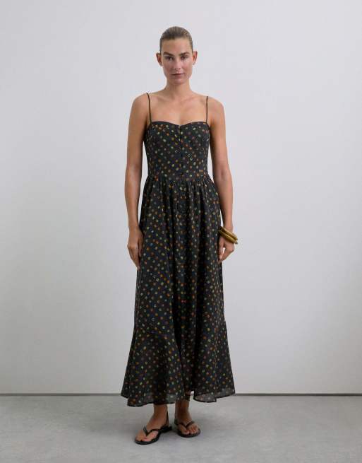 Scalpers – Kleid in Schwarz mit Muster