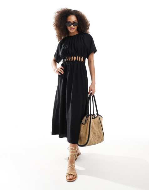 Scalpers knot dress in black