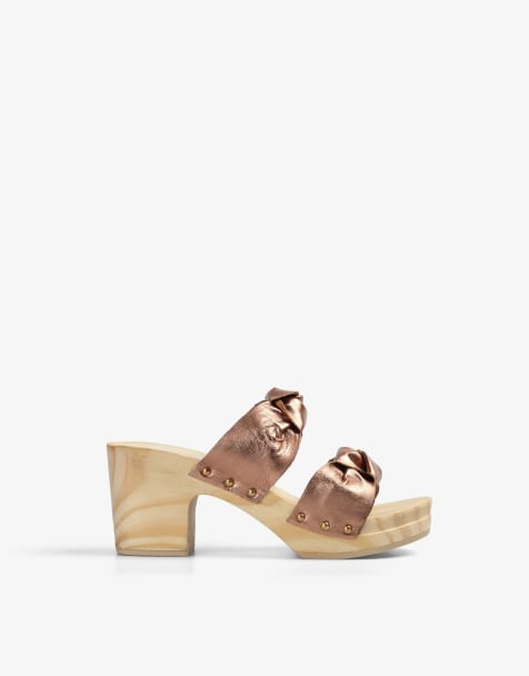 Scalpers knot shoes in bronze - view 1