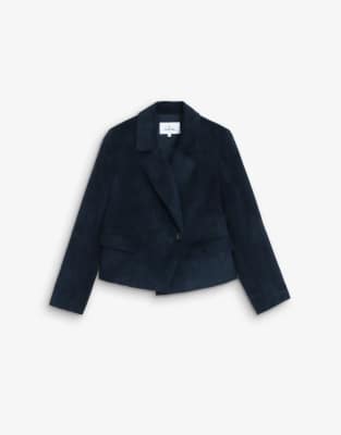 Scalpers - Kurzer Blazer aus Cord in Marineblau