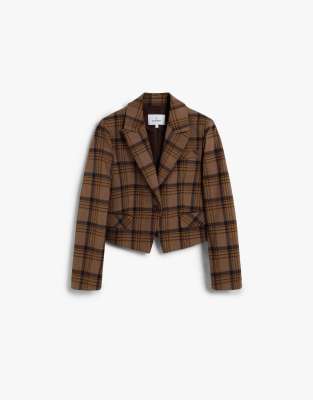 Scalpers - Kurzer Blazer mit mehrfarbigem Karomuster-Bunt