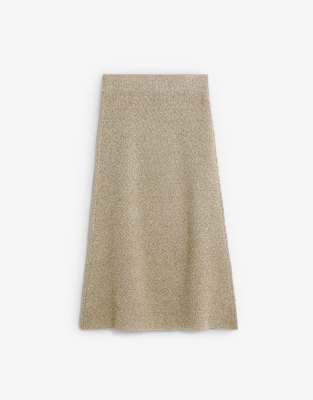 Scalpers - Langer Strickrock in Taupe-Neutral