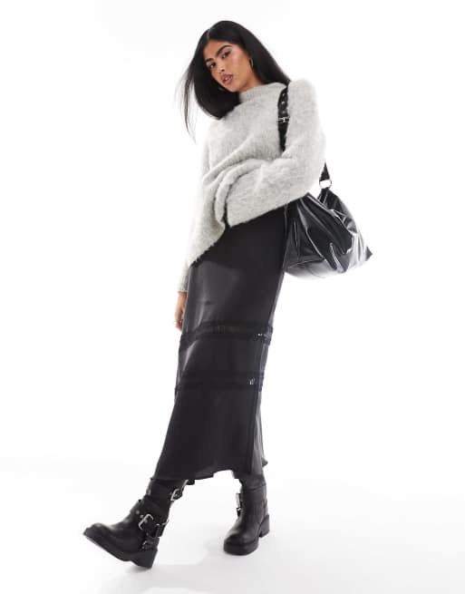 Scalpers - Lara - Gonna midi in pizzo nero