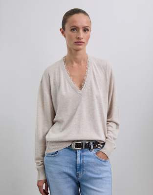 Scalpers - Lara - Pullover in Natur-Neutral