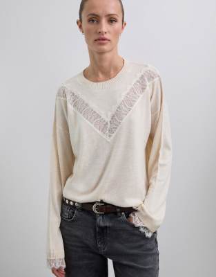 Scalpers - Lara - Pullover in Natur-Neutral