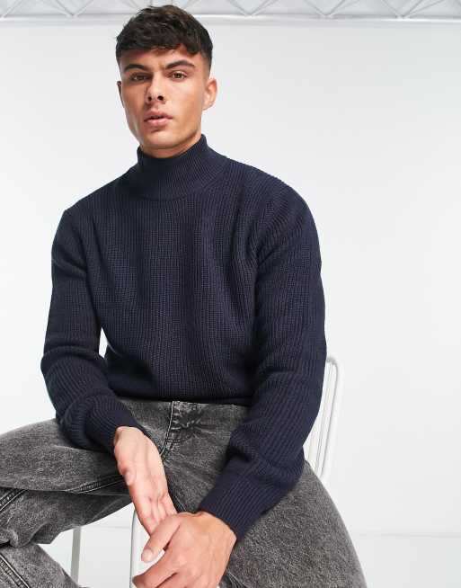 Scalpers - Lewis - Maglione accollato blu navy