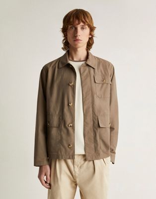 Scalpers liam overshirt in brown