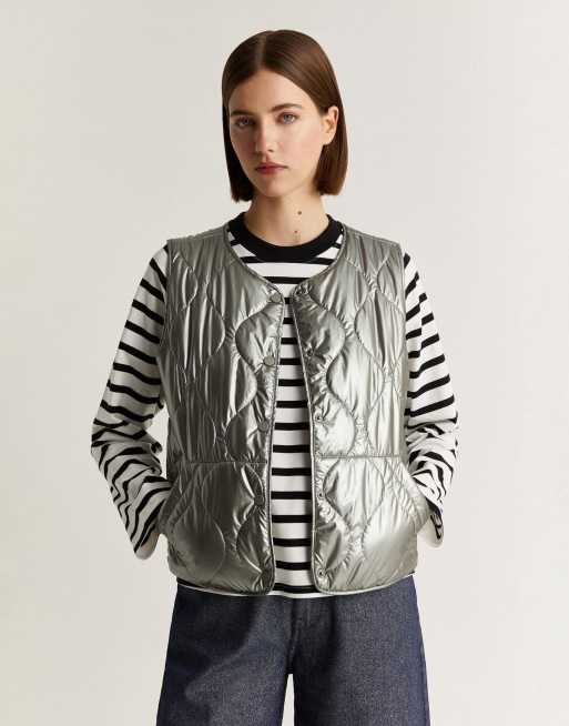 Scalpers - Lichte bodywarmer in metallic groen