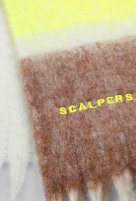 Scalpers Lime Stripes Scarf-green In Green